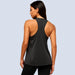 Débardeur yoga femme respirant noir – dos nageur