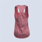 Débardeur yoga femme respirant rouge – vue de dos