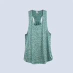 Débardeur yoga femme respirant vert – vue de dos