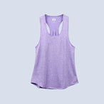 Débardeur yoga femme respirant violet – vue de dos