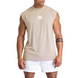 Débardeur musculation homme beige – Respirant, sans manches, parfait pour l’entraînement ou le HIIT