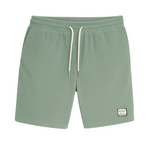 Short homme été vert sauge en tissu gaufré – léger, respirant et confortable