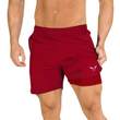 Short de sport rouge homme avec doublure intégrée – maintien musculaire renforcé
