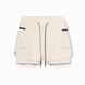 Short sport homme ECET blanc – vue à plat avec cuissard intégré, design minimaliste et technique.