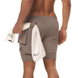 Short sport homme ECET marron – vue à plat avec poches zippées, cuissard intégré et finitions techniques.