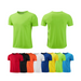 Collection de t-shirts sport homme et femme, vue avant et arrière, toutes les couleurs disponibles, polyester respirant, ultra léger, pour running, musculation, fitness
