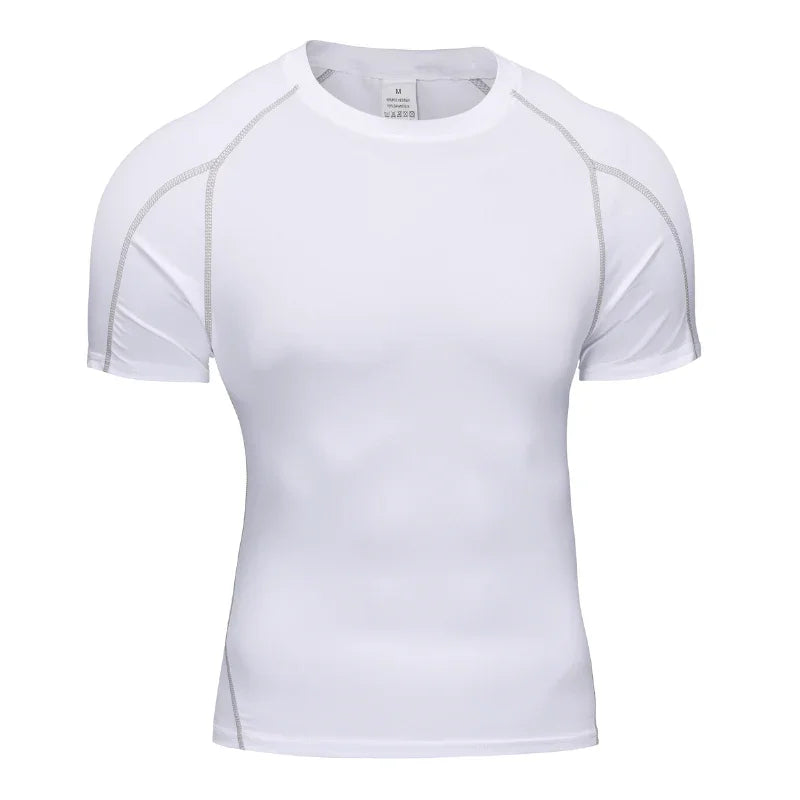 T-shirt de course homme UltraDry™ blanc – respirant, ultra léger, séchage rapide, idéal pour running, training, HIIT et fitness, matière technique premium.