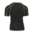 Dos du t-shirt de course homme UltraDry™ noir avec coutures vertes – matière respirante, extensible, coutures plates anti-frottement, idéal running, sport intensif et entraînement.