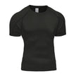 T-shirt de course homme UltraDry™ noir – respirant, léger, séchage rapide, idéal running, HIIT, musculation, matière technique anti-humidité.