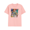 T-shirt homme rose NEW YORK CITY – design graphique exclusif, coupe oversize