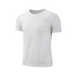 T-shirt de sport blanc en polyester pour homme et femme, respirant et léger, idéal pour running, musculation et fitness