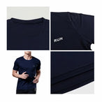 Détails t-shirt UltraRespire homme – texture respirante, logo RUN, coupe ajustée, porté
