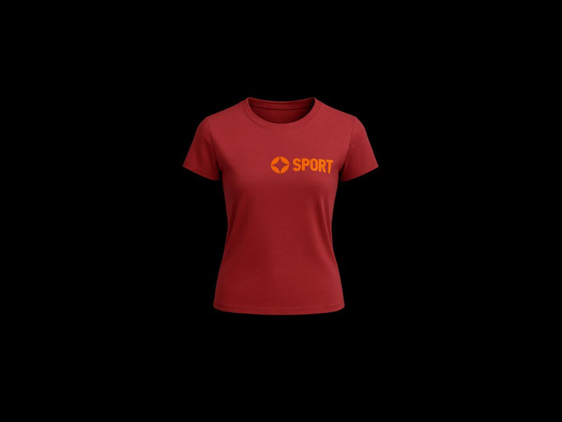  t-shirt sport femme rouge – tenue de sport respirante et confortable