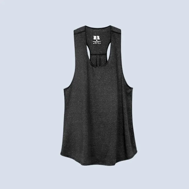 Débardeur yoga femme respirant noir – vue avant