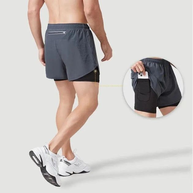 Short de Course Homme Séchage Rapide Double Couche DecaTeamSports