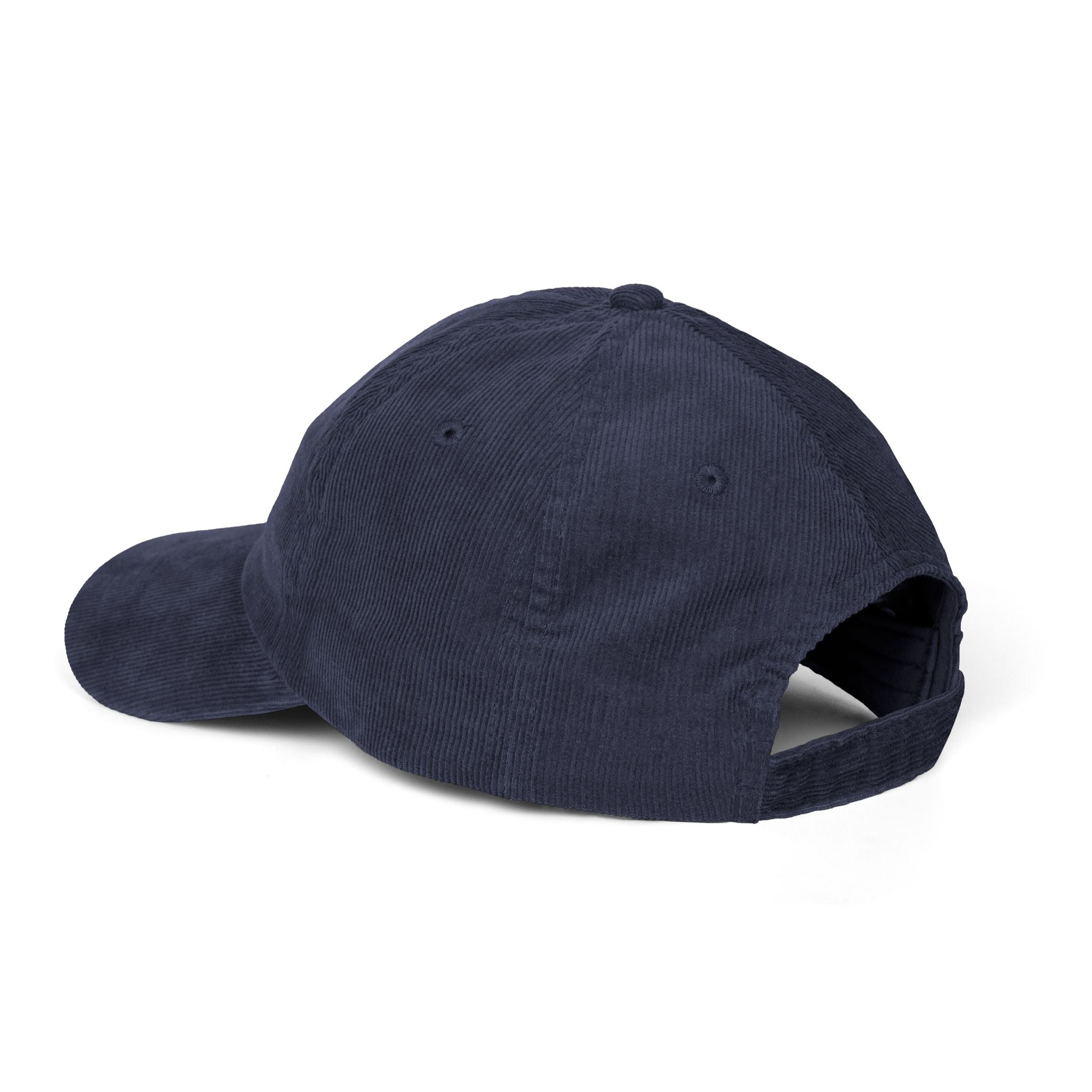Vue arrière casquette velours côtelé bleu marine DTS style sport et streetwear premium