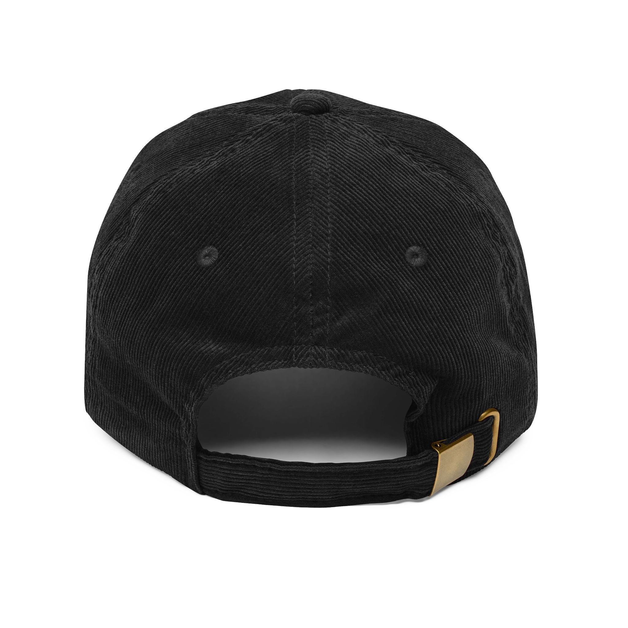 Casquette velours côtelé noire DTS style sport lifestyle streetwear premium