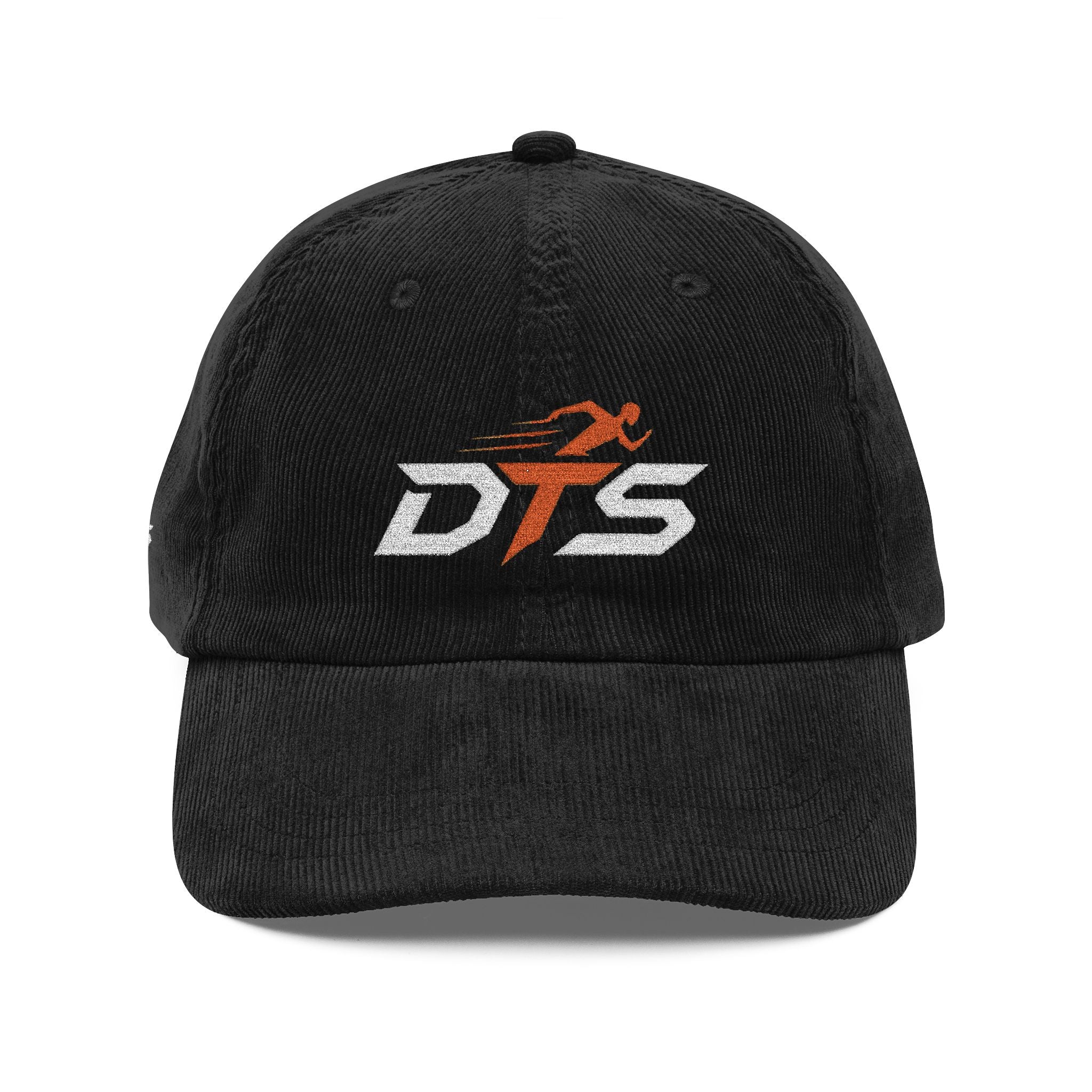 Casquette velours côtelé noire DTS style sport et streetwear premium