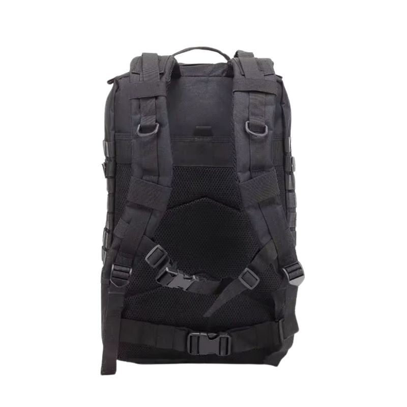 Dos du sac à dos tactique 45L avec bretelles rembourrées dos respirant et sangles réglables pour randonnée trekking