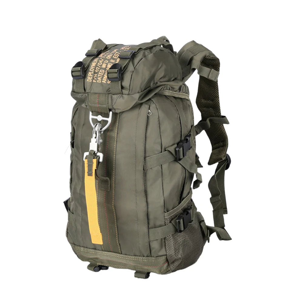 Sac à dos sport tactique 30-40L homme femme avec poches latérales et sangles réglables pour randonnée et fitness