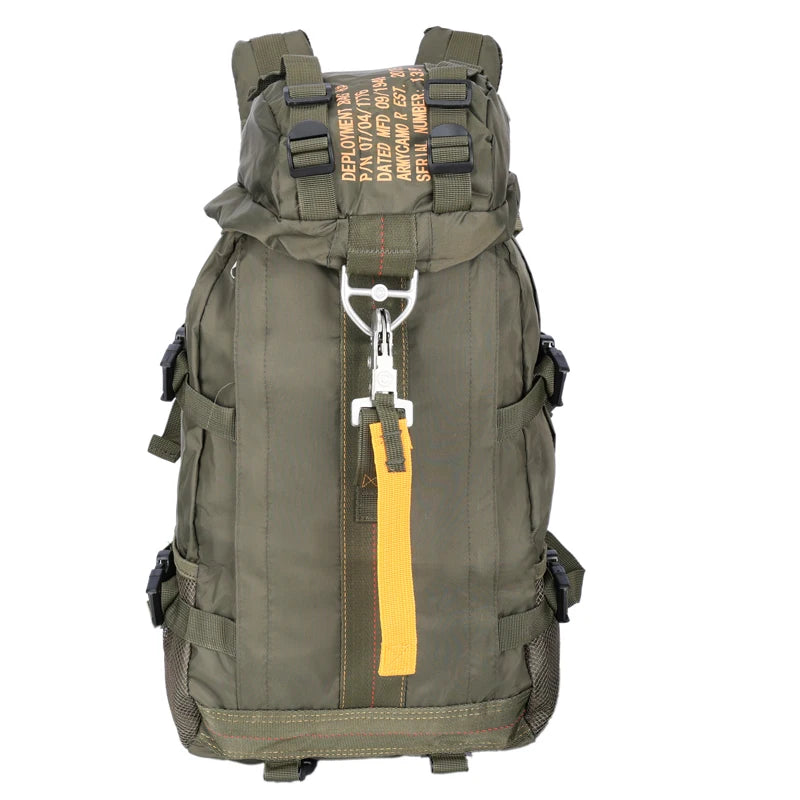 Sac à dos sport tactique 30-40L homme femme avec compartiments et sangles de compression pour randonnée et sport