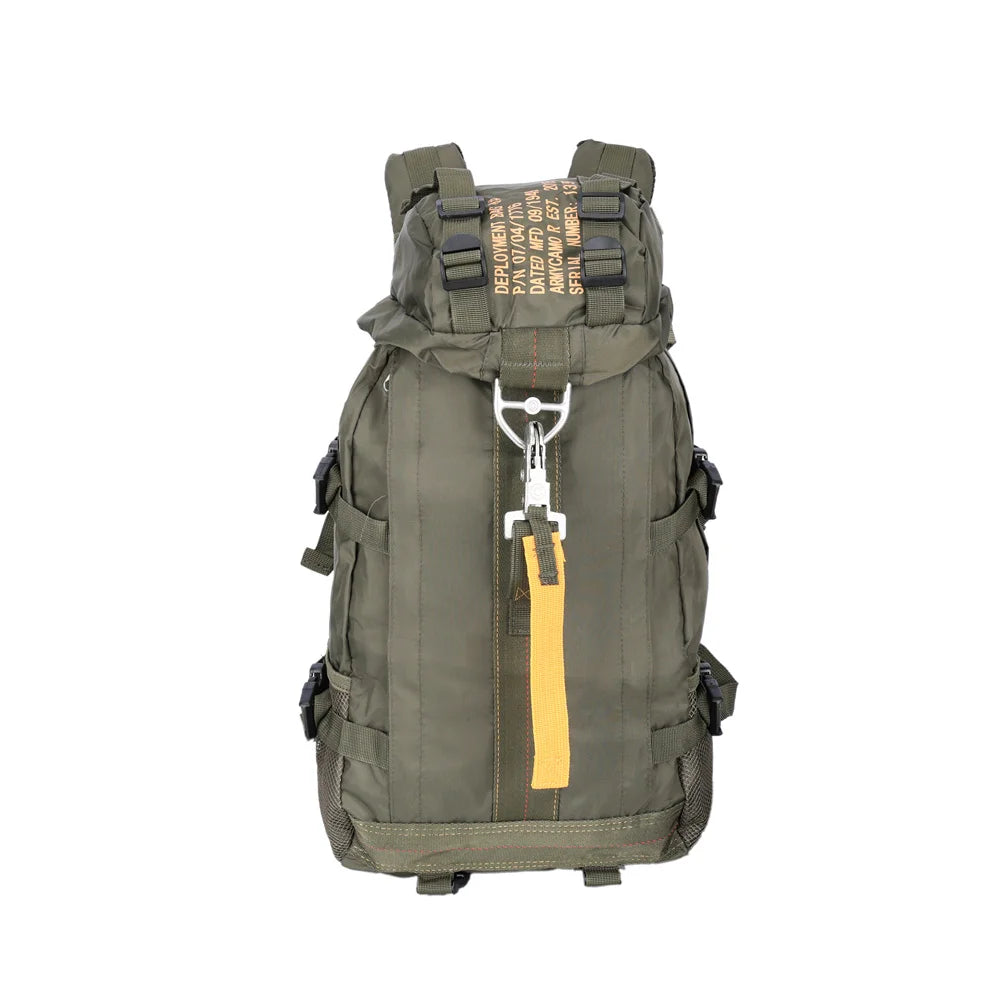 Sac à dos randonnée tactique 30-40L avec sangles de compression et poches latérales pour sport et outdoor