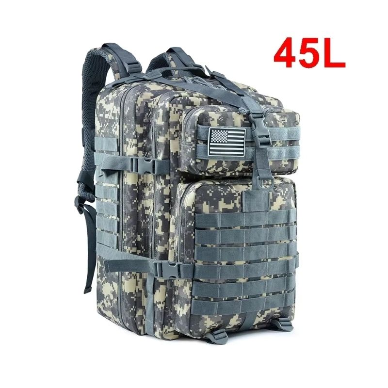 Sac à dos tactique 45L grande capacité pour randonnée trekking et outdoor vert militaire