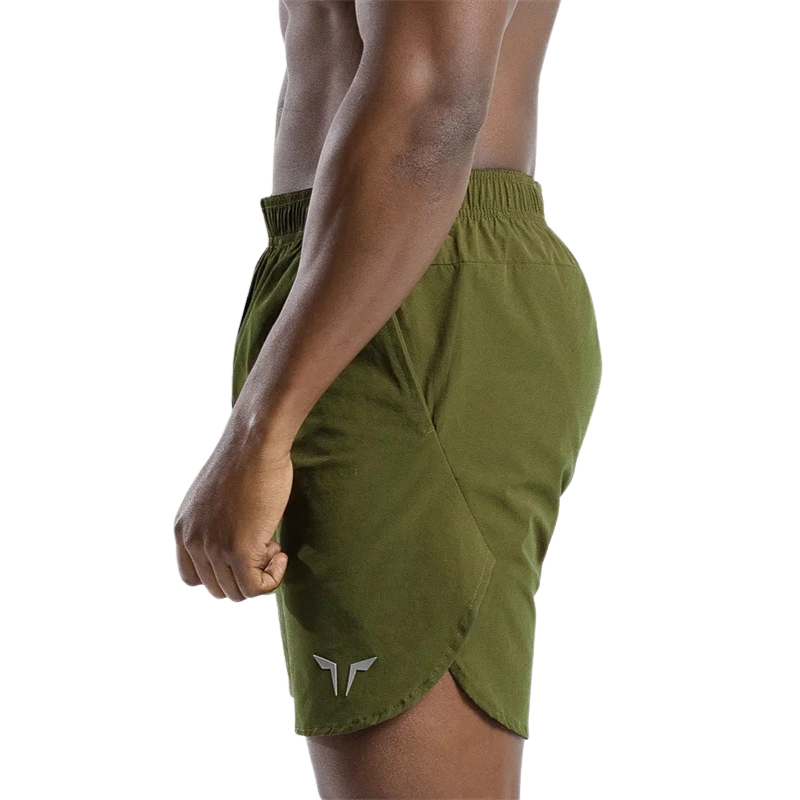 Short de sport homme vert – coupe latérale avec fente pour une meilleure liberté de mouvement