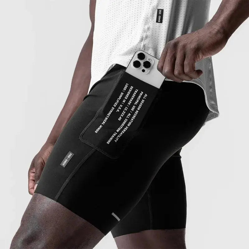 Vue arrière du short de running homme noir, conçu pour la performance et le confort.