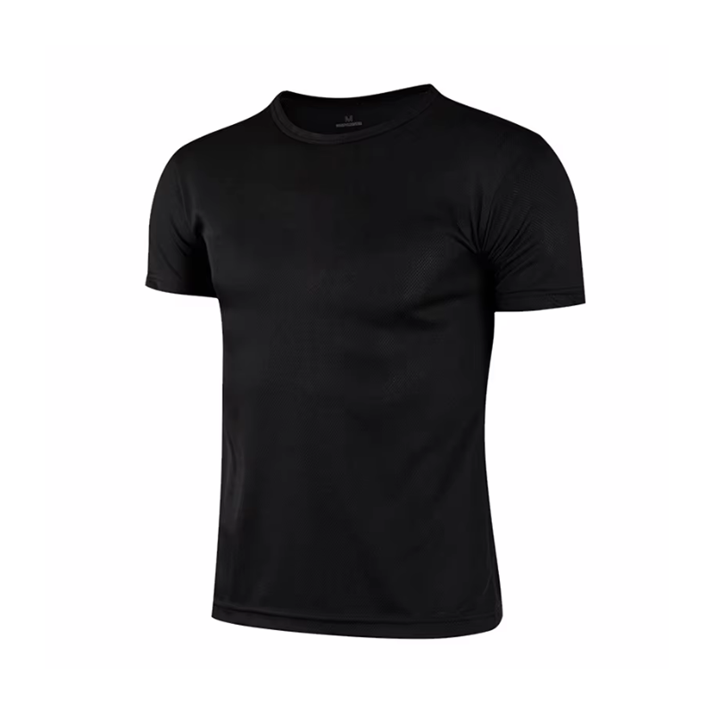 T-shirt noir sport homme femme, coupe confortable, respirant et séchage rapide
