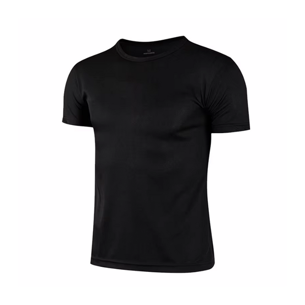 T-shirt noir sport homme femme, coupe confortable, respirant et séchage rapide