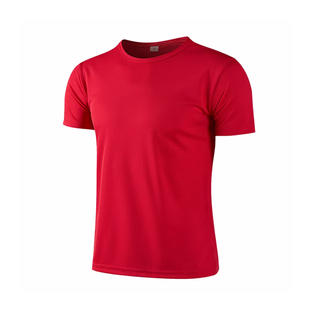 T-shirt sport homme et femme rouge, ultra léger et respirant, idéal running et fitness
