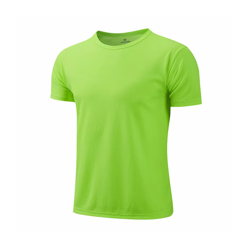 T-shirt vert pour homme et femme, running et fitness, séchage rapide et confort premium
