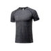 T-shirt sport homme gris foncé en polyester, respirant, léger, séchage rapide
