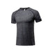 T-shirt sport homme gris foncé en polyester, respirant, léger, séchage rapide
