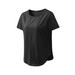 T-shirt de sport noir pour femme, parfait pour le yoga. Conçu pour allier style et performance.