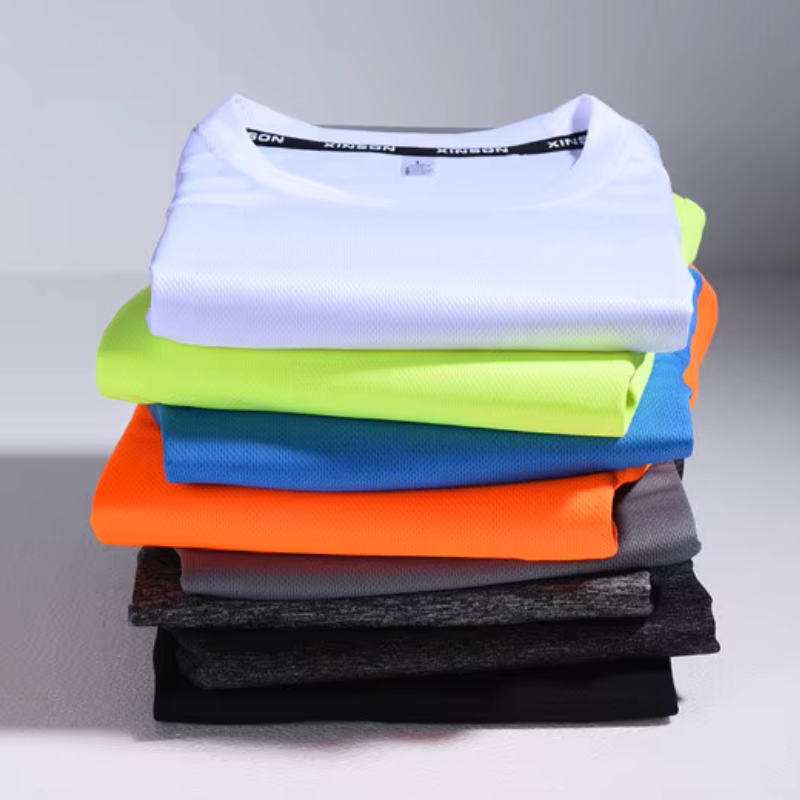 Lot de t-shirts sport homme en polyester – couleurs variées, respirants, ultra légers et séchage rapide