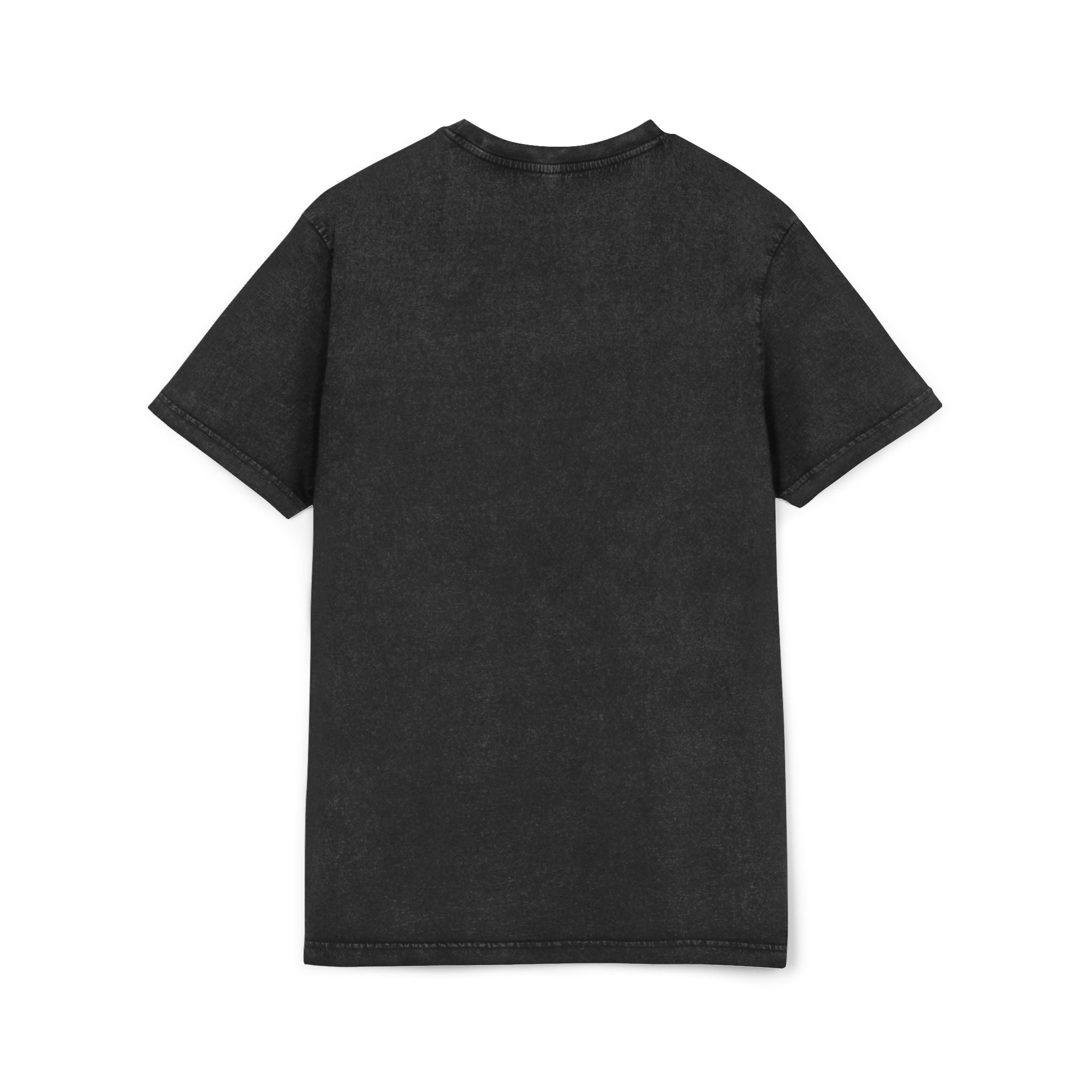 Vue arrière du t-shirt oversize acid wash noir DTS style streetwear vintage unisexe