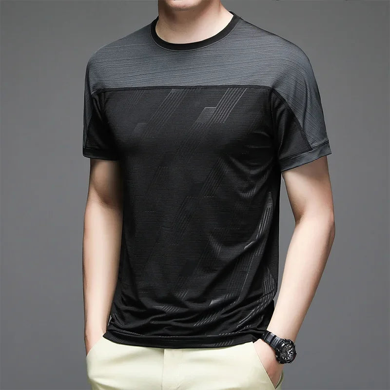  tshirt-sport-homme-gris-respirant-extensible