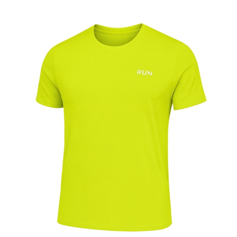  T-shirt sport homme jaune fluo UltraRespire – tissu respirant, séchage rapide, coupe athlétique