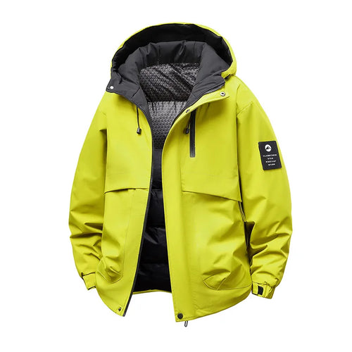 veste-coupe-vent-homme-capuche-jaune-running
