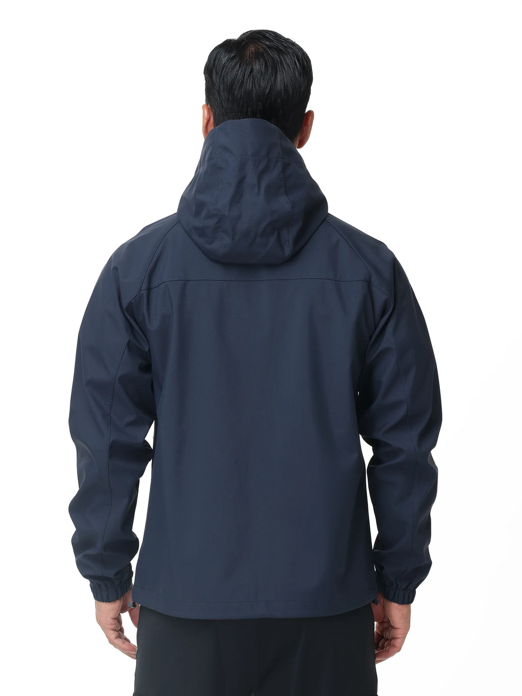 Dos veste randonnée homme coupe vent avec capuche pour activités outdoor